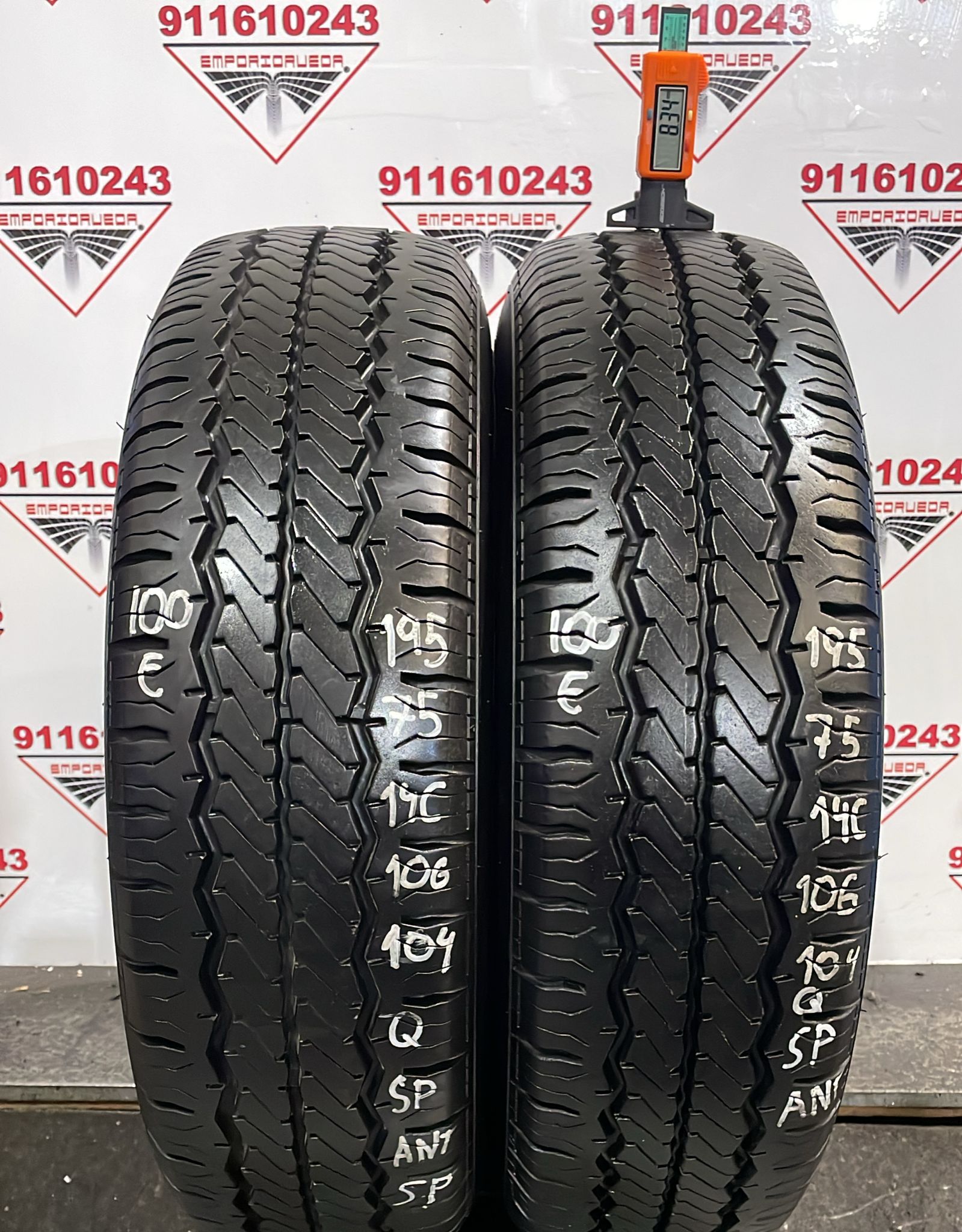 HANKOOK RA08 USADO  195/75 R14C 106/104 Q